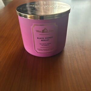 White Barn Pink Candle with Silver Lid